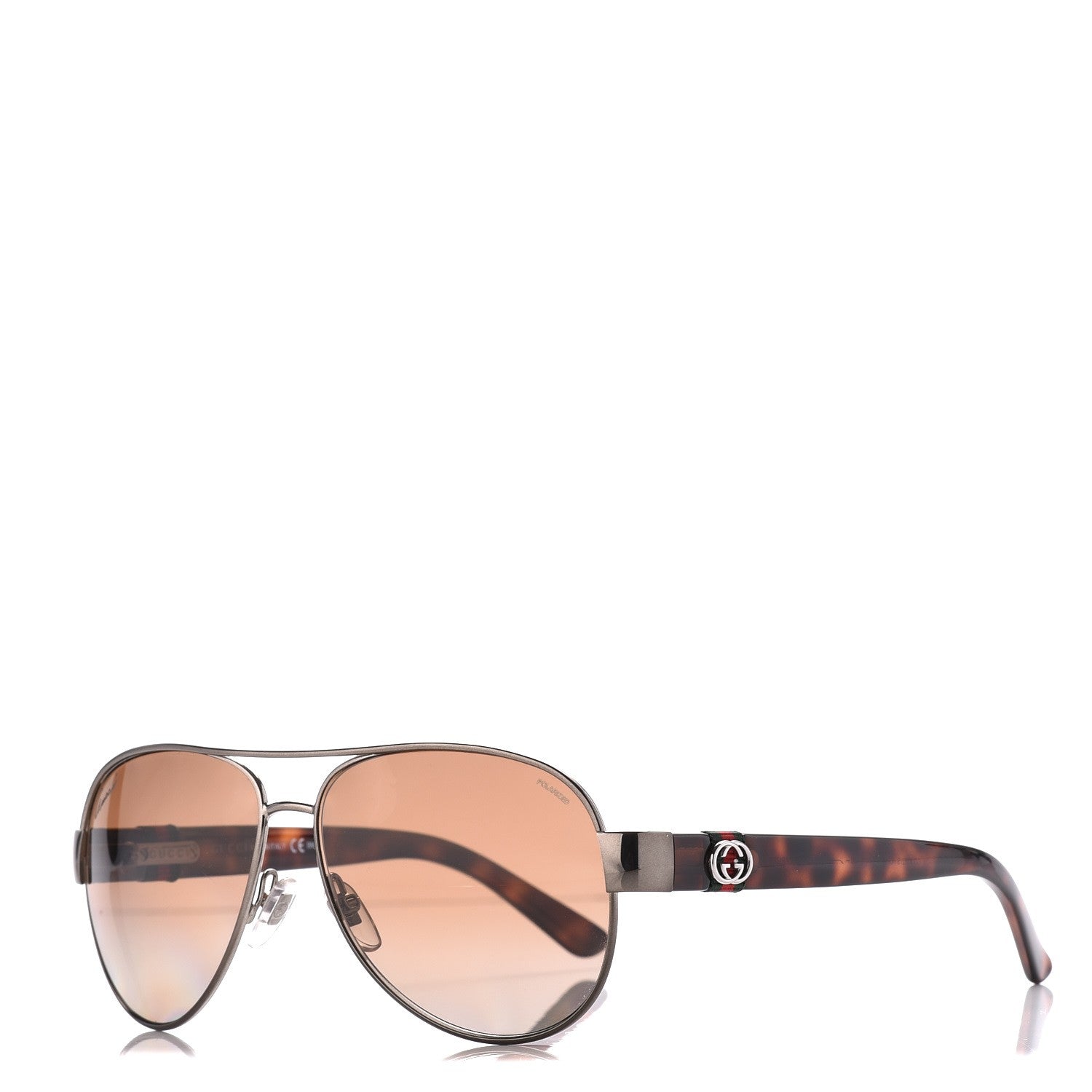 Gucci Web Aviator Sunglasses 4282/S Tortoise 1 of 8