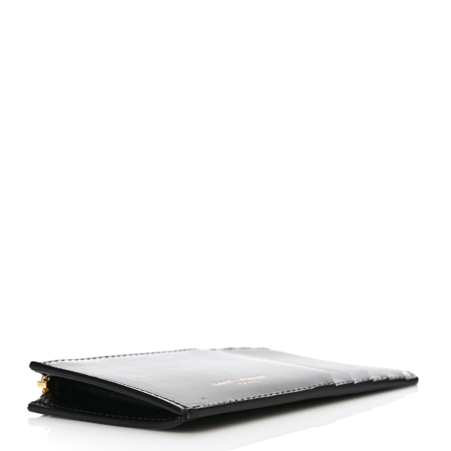 Saint Laurent Calfskin 5 Fragments Zip Pouch Card Holder Black 4 of 12