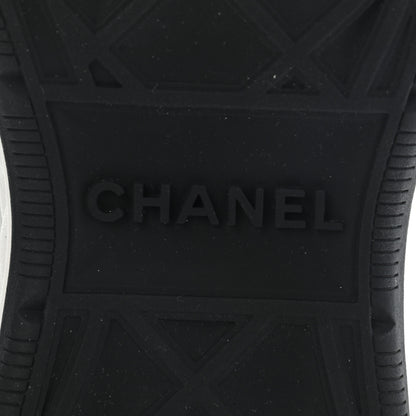 Chanel Velvet Calfskin Mixed Fibers CC Sneakers 38 Black 10 of 10
