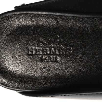 Hermes Calfskin Calya Mules 36 Black 7 of 8