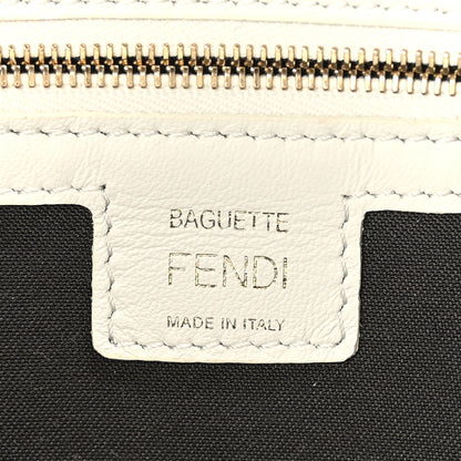 Fendi Nappa FF 1974 Embossed Baguette White 6 of 9