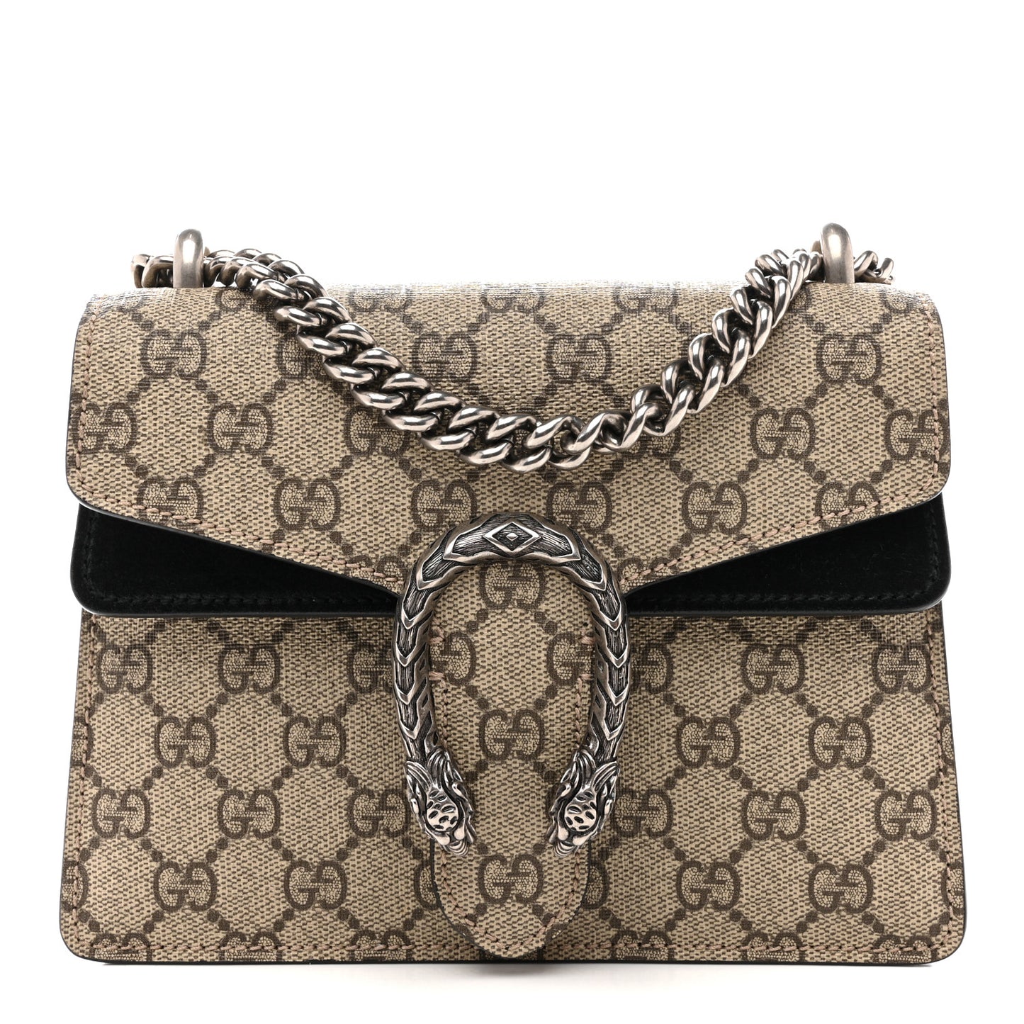 GG Supreme Monogram Mini Dionysus Shoulder Bag Black