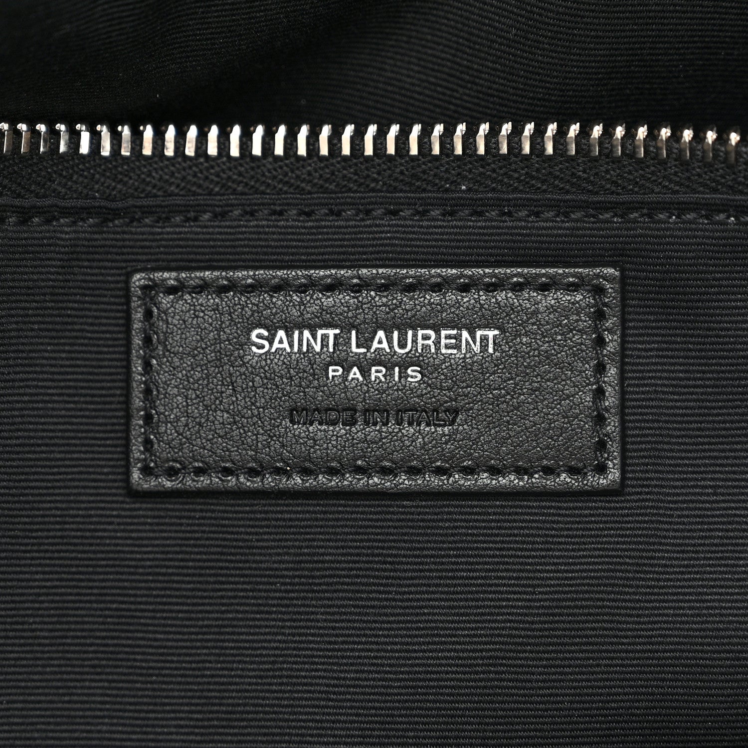 Saint Laurent Raffia Linen Calfskin Rive Gauche Tote Black 6 of 10