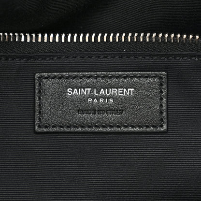 Saint Laurent Raffia Linen Calfskin Rive Gauche Tote Black 6 of 10