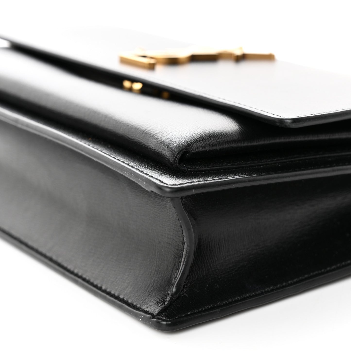 Smooth Calfskin Medium Monogram Sunset Satchel Black