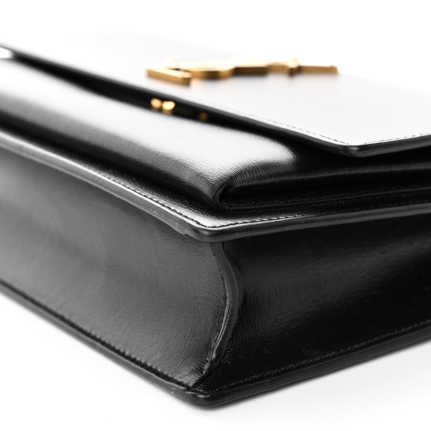 Saint Laurent Smooth Calfskin Medium Monogram Sunset Satchel Black 10 of 17