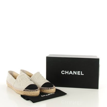 Chanel Toile CC Espadrilles 41 Beige Black 2 of 10