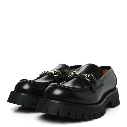 Gucci Real Betis Glamour Calfskin Horsebit Womens Mocassin Loafers 39 Black 4 of 10