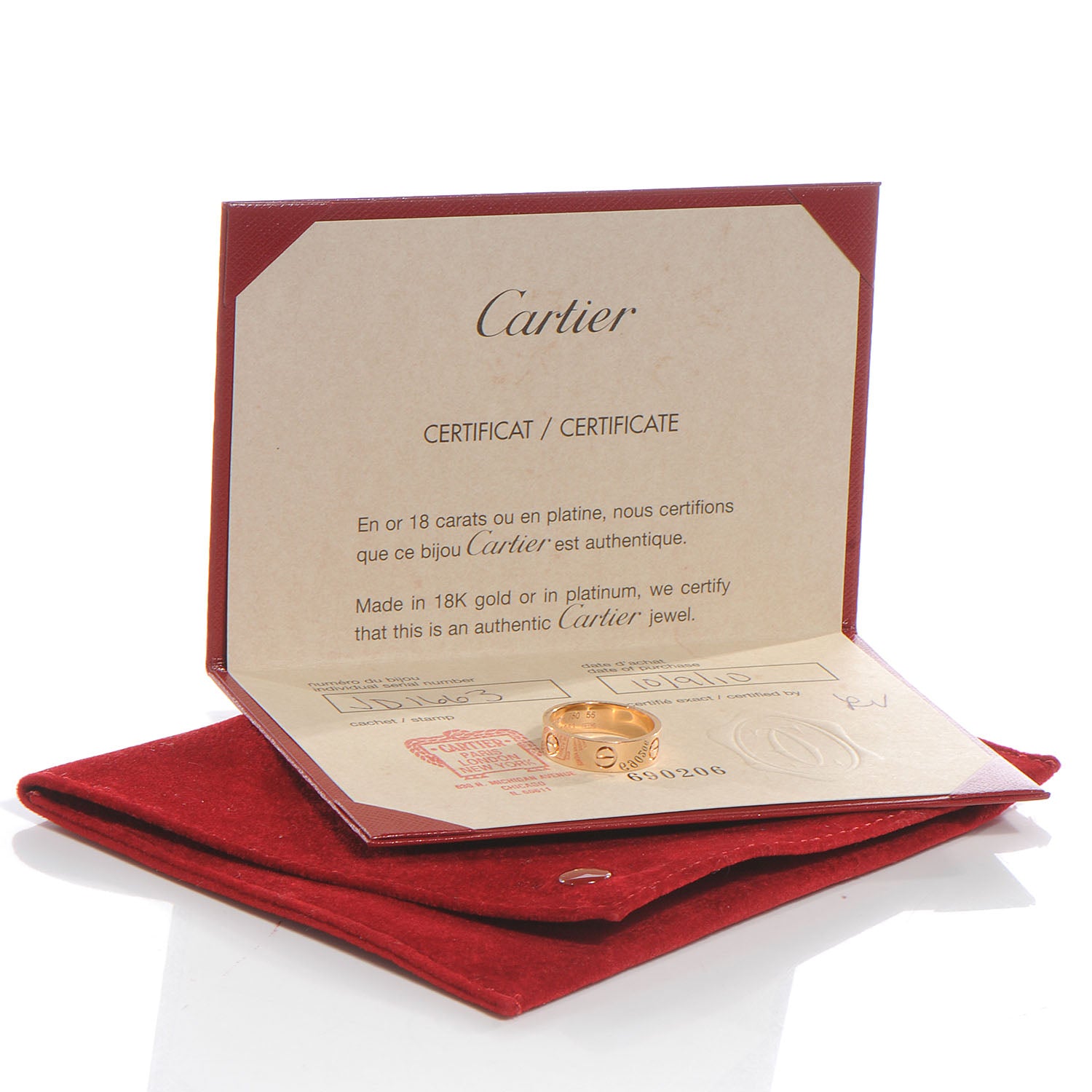 Cartier 18K Yellow Gold 5.5mm LOVE Ring 55 7.25 5 of 5