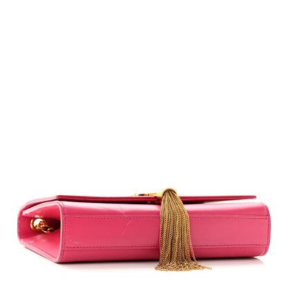 Saint Laurent Calfskin Small Classic Monogram Kate Tassel Satchel Lipstick Fuchsia 4 of 11