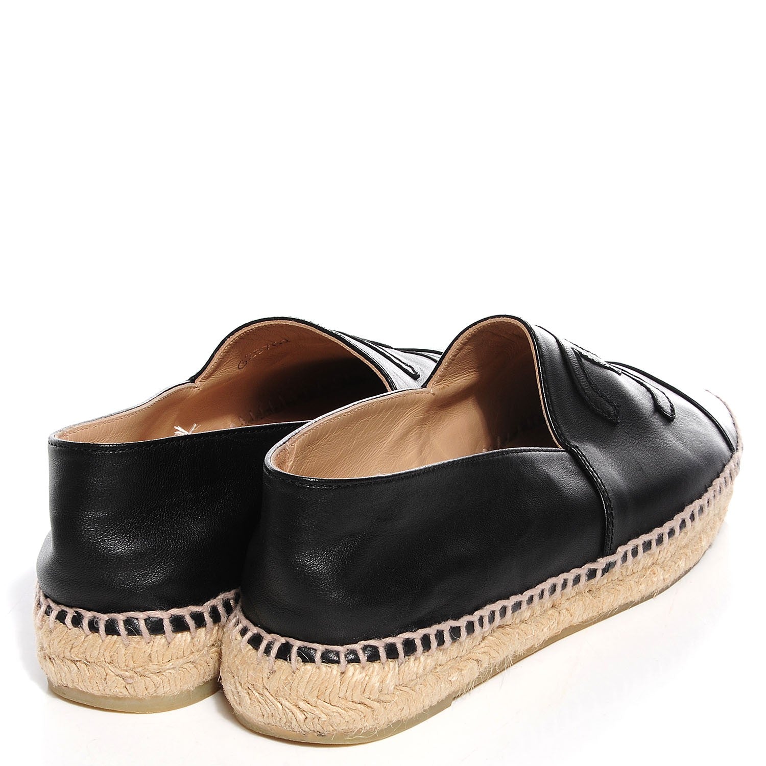 Chanel Lambskin CC Espadrilles 39 Black 4 of 8