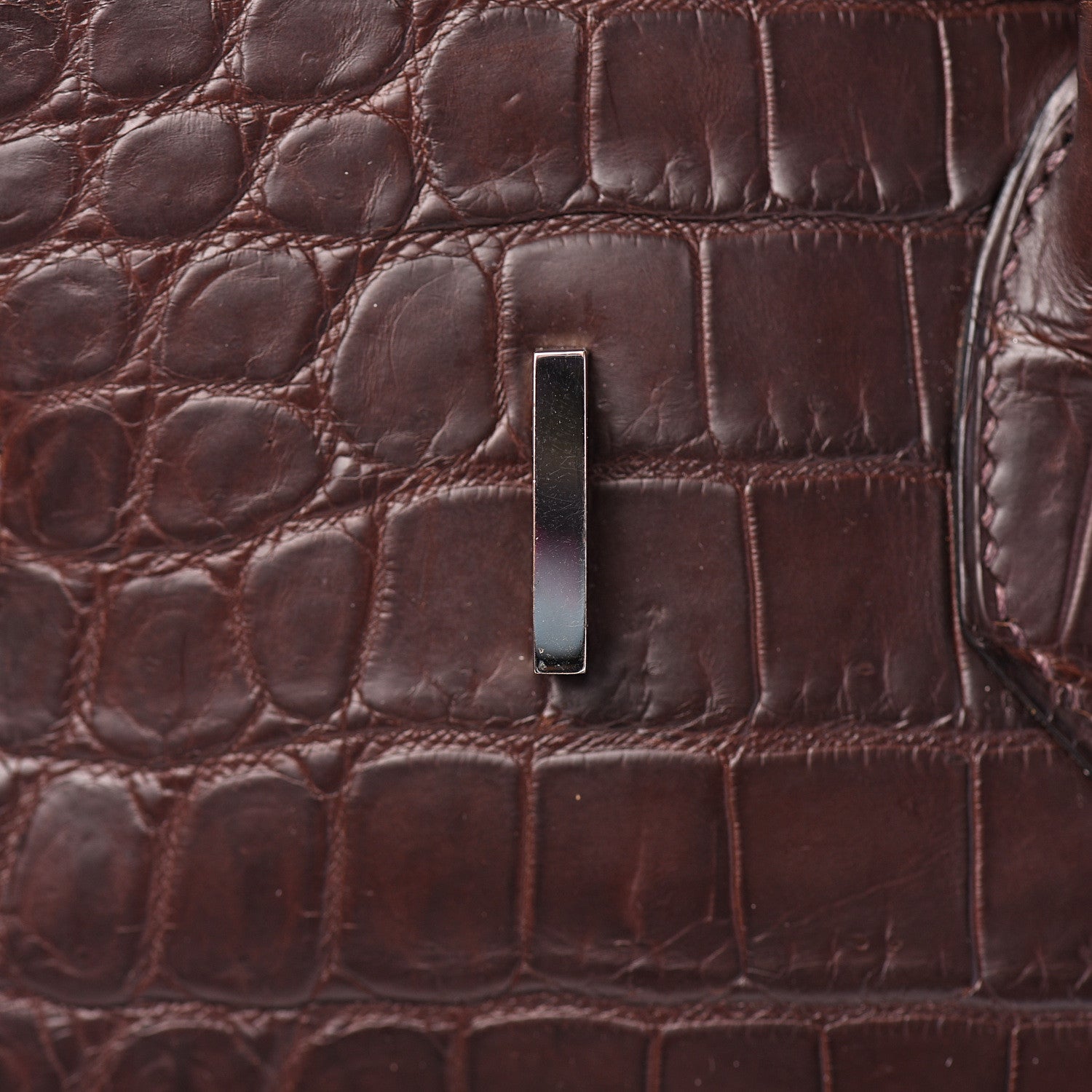 Hermes Matte Crocodile Birkin 35 Chocolate 20 of 37