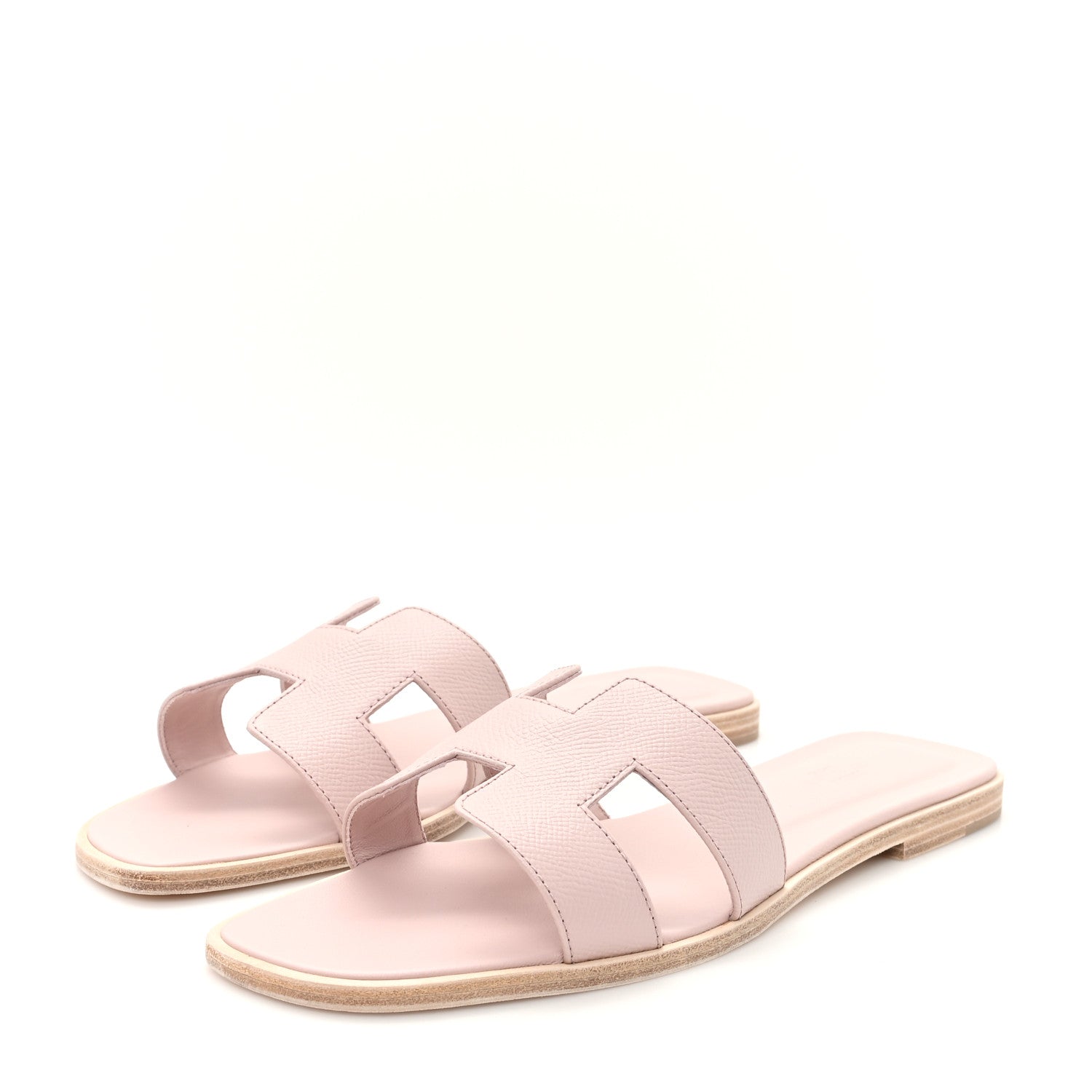 Hermes Epsom Oran Sandals 41 Rose Porcelaine 4 of 10