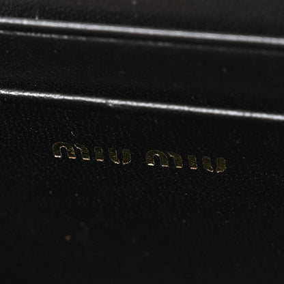 Miu Miu Nappa Matelasse Flap Card Holder Black 6 of 7