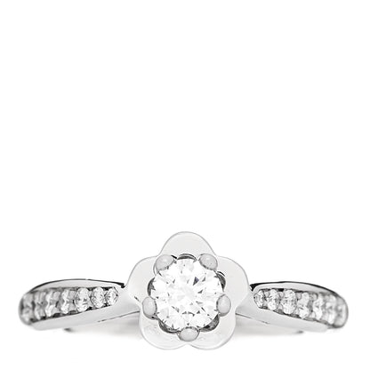 Chanel Platinum Diamond .26ct Camelia Ring 47 4 1 of 7