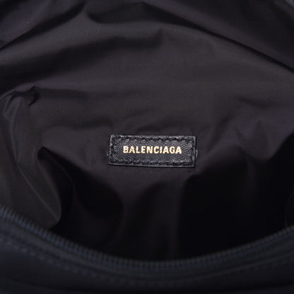 Balenciaga Recycled Sport Nylon Logo Embroidered Wheel Beltpack Black 6 of 9