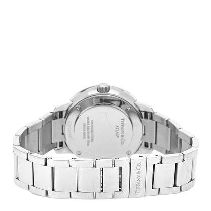 Tiffany Stainless Steel Diamond Bezel 31mm Atlas 2-Hand Quartz Watch Black 3 of 5