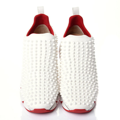 Christian Louboutin Neoprene Spike Sock Donna Flat Sneakers 37.5 White Snow Mat 5 of 10
