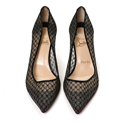Christian Louboutin Nappa Saramor Fishnet 70 Pumps 37 Black 5 of 11