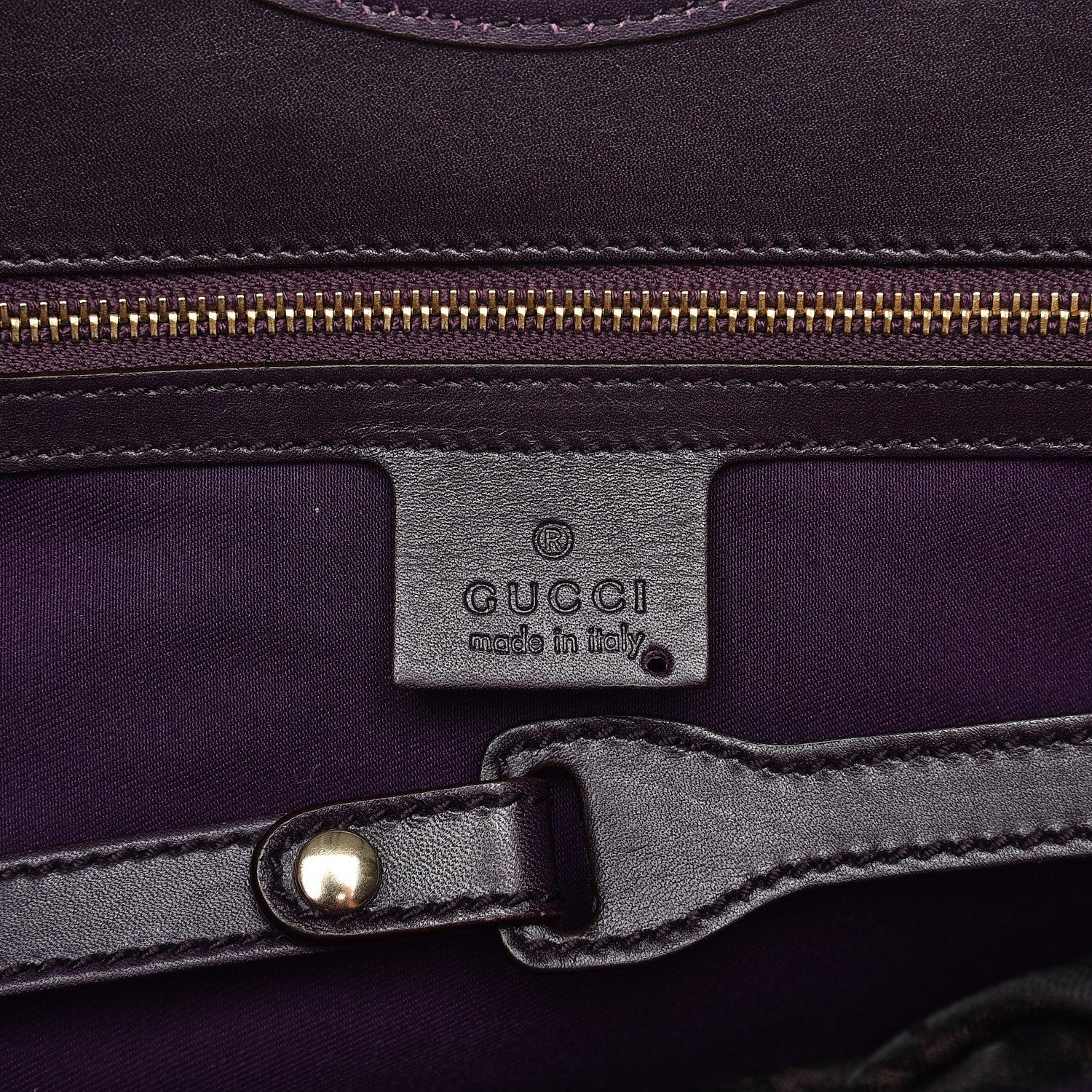 Gucci Calfskin Horsebit Embossed Large Glam Shoulder Bag Purple 6 of 12