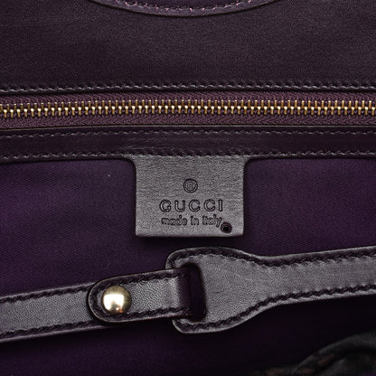 Gucci Calfskin Horsebit Embossed Large Glam Shoulder Bag Purple 6 of 12