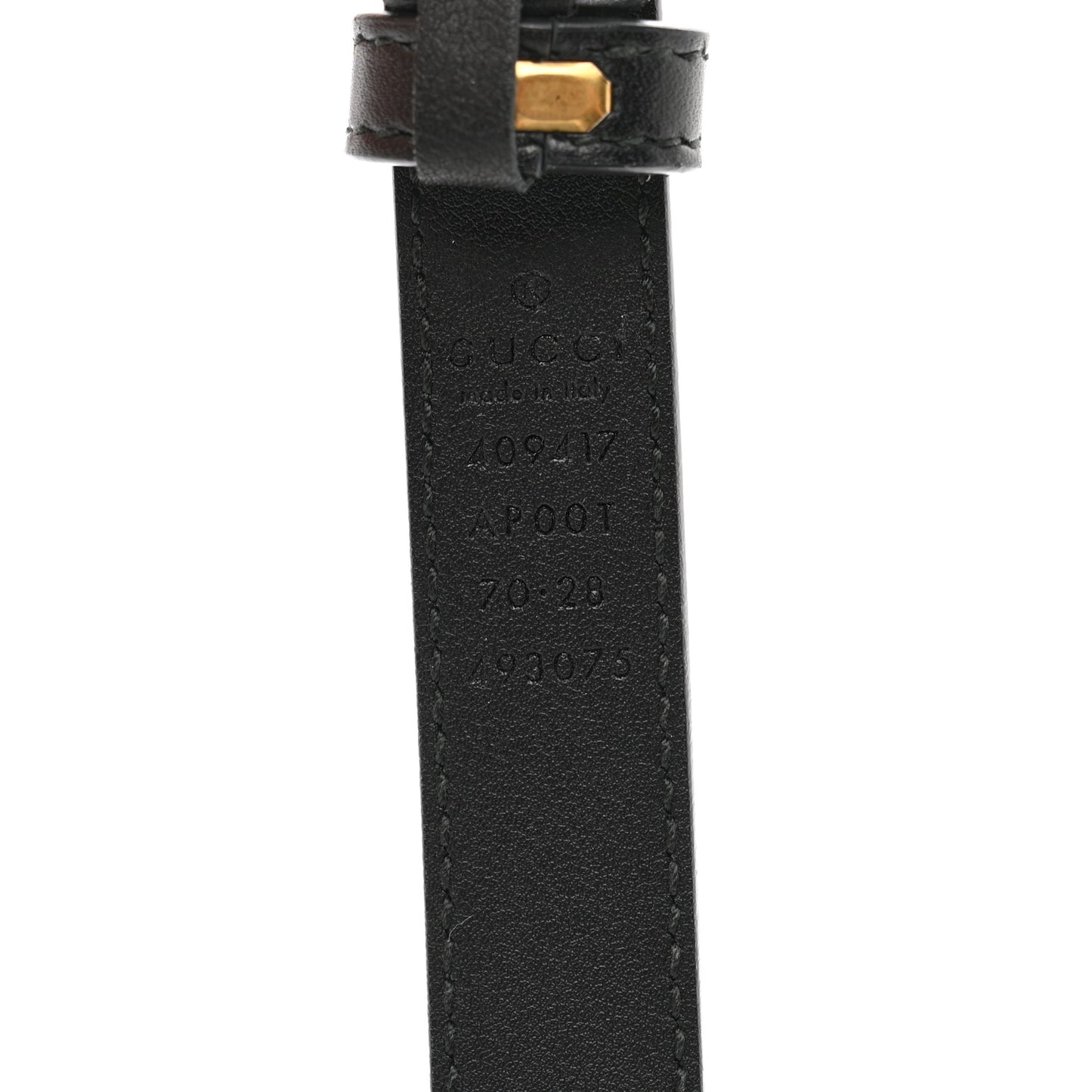 Calfskin Double G 20mm Belt 70 28 Black