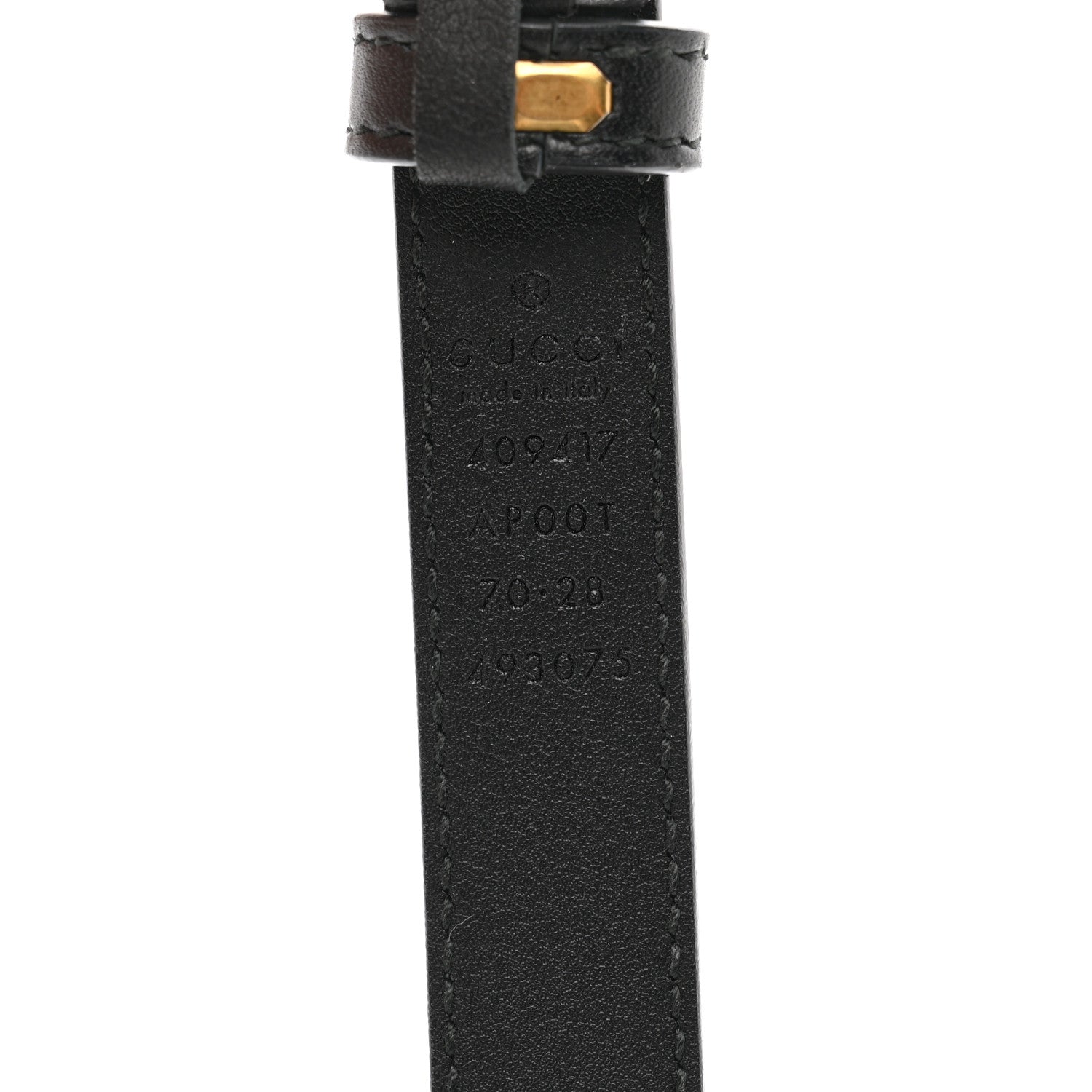 Gucci Calfskin Double G 20mm Belt 70 28 Black 3 of 4