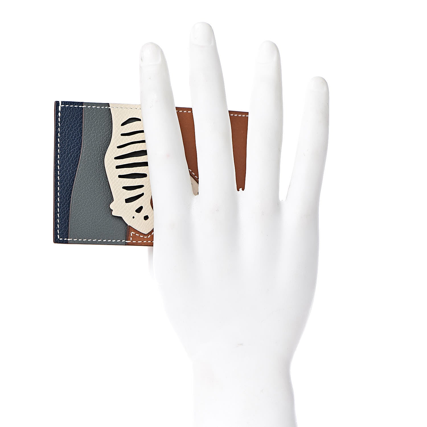Hermes Epsom Barenia Evercolor Rooroo 3CC Card Holder Fauve Craie Amande Bleu De Malte 2 of 8