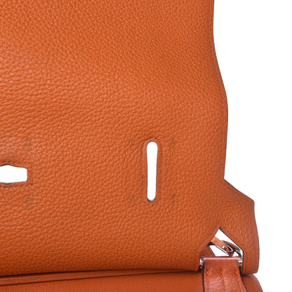 Hermes Taurillon Clemence Jypsiere 34 Orange 12 of 19