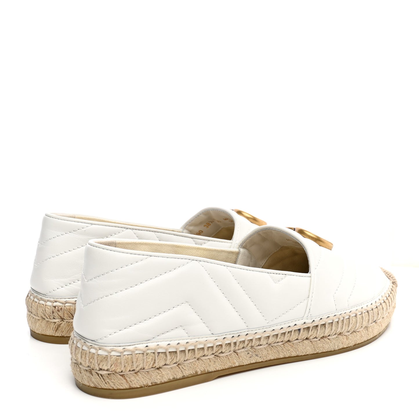 Nappa Matelasse GG Marmont Espadrilles 38.5 Great White