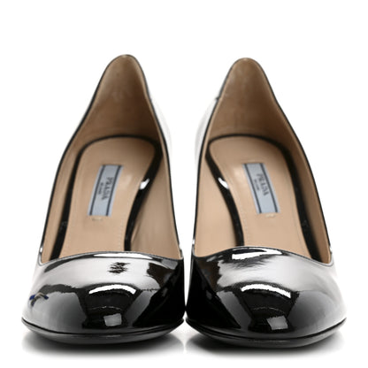 Prada Vernice Block Heel 55mm Pumps 37.5 Black 3 of 9