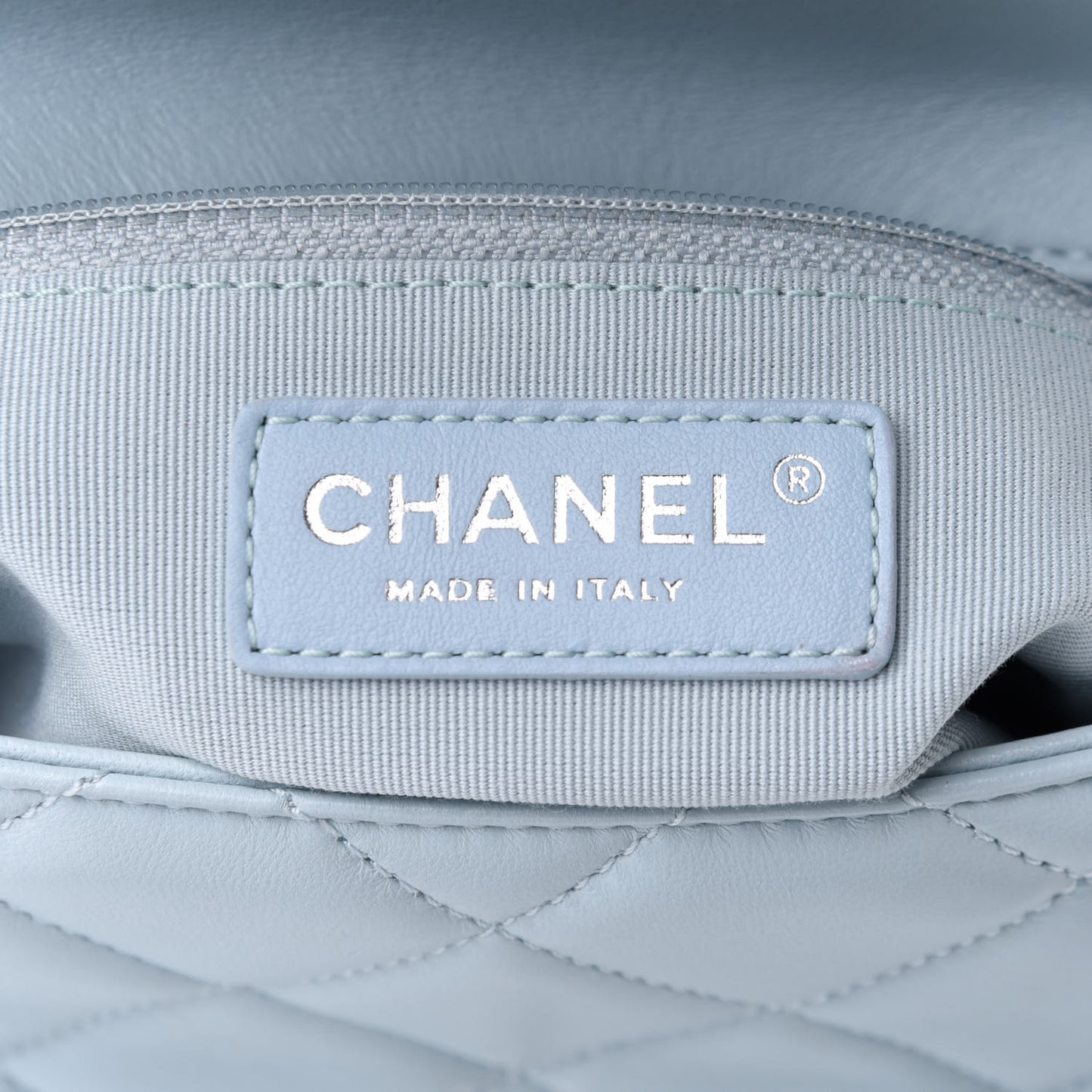 Lambskin Quilted Mini My Perfect Flap Light Blue