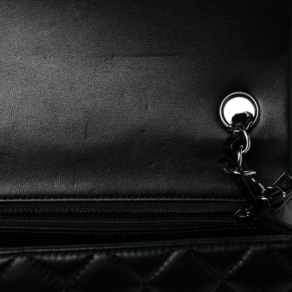 Chanel Lambskin Quilted Mini Rectangular Flap Black 13 of 15