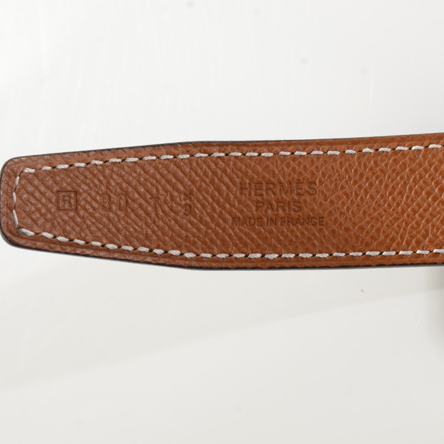 Hermes Epsom Swift 32mm Belt Strap 80 Gold Black 8 of 8