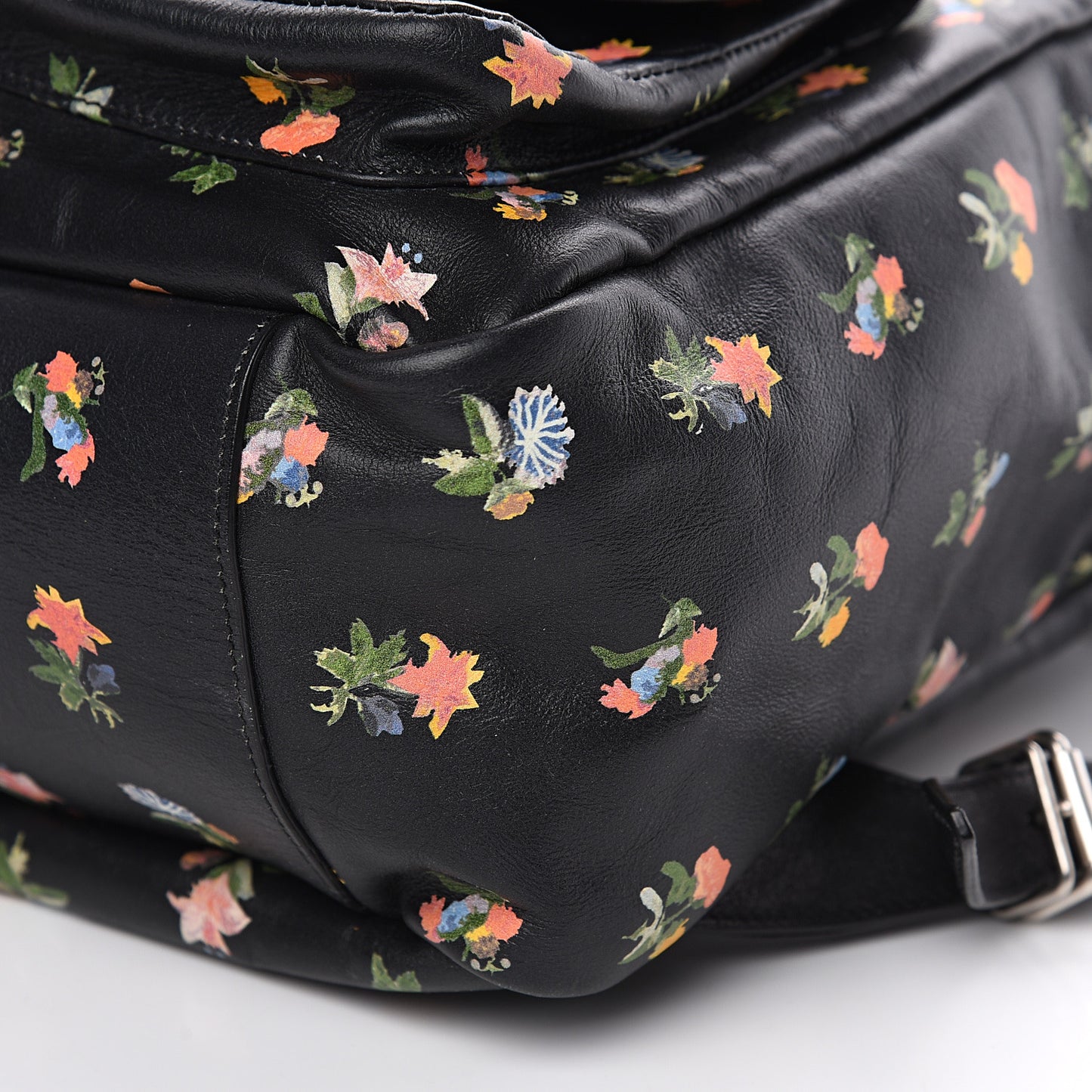 Calfskin Prairie Flower Printed Festival Backpack Multicolor