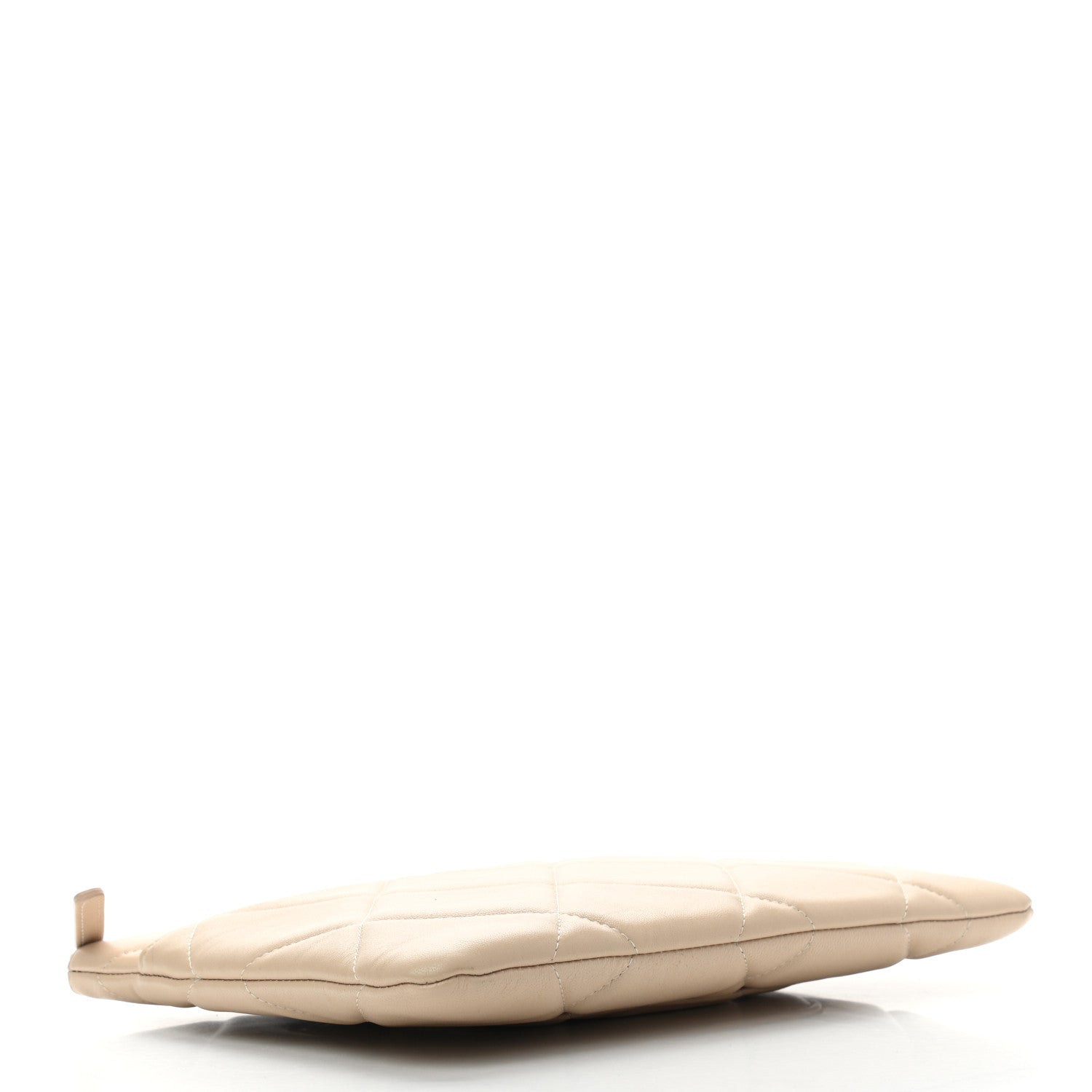 Chanel Shiny Goatskin Quilted Chanel 19 Pouch Beige 4 of 7