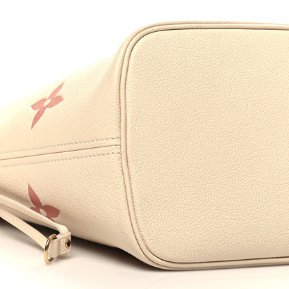 Louis Vuitton Empreinte Monogram Giant Neverfull MM Creme Rose Trianon 10 of 14