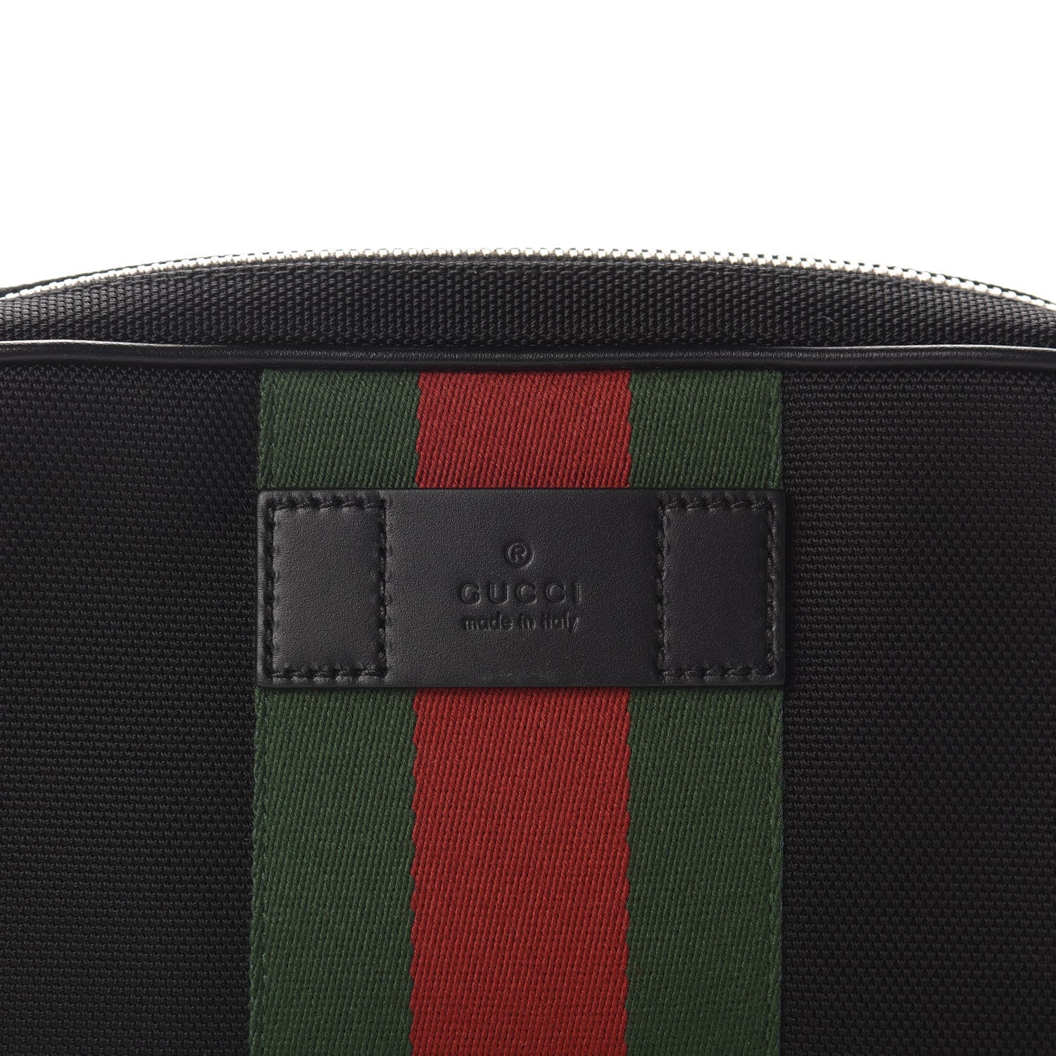 Gucci Canvas Web Slim Belt Bag Black 10 of 10