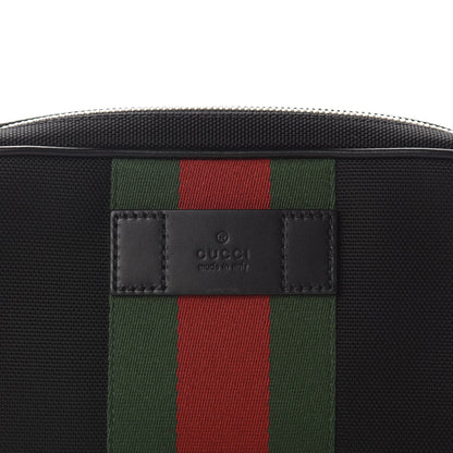 Gucci Canvas Web Slim Belt Bag Black 10 of 10