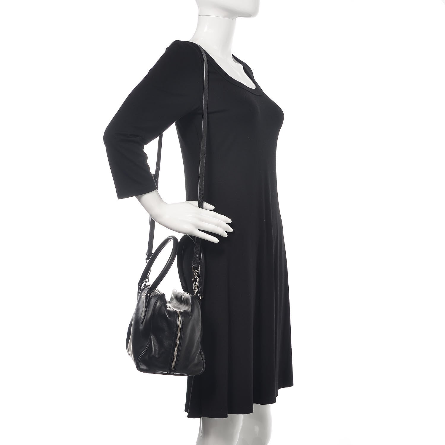 Prada Soft Calf Medium Inside Tote Black Mughetto 2 of 20