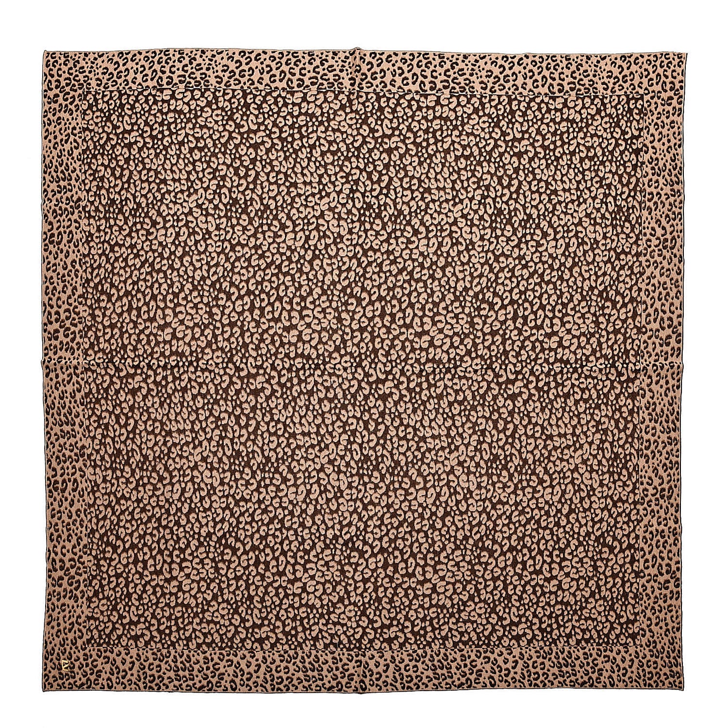 Louis Vuitton Cashmere Silk Carre Leopard Scarf Marron 1 of 4