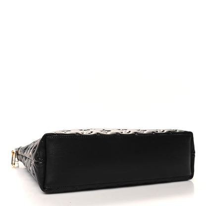 Louis Vuitton Calfskin Embossed Monogram Coussin Hobo MM Black 5 of 10