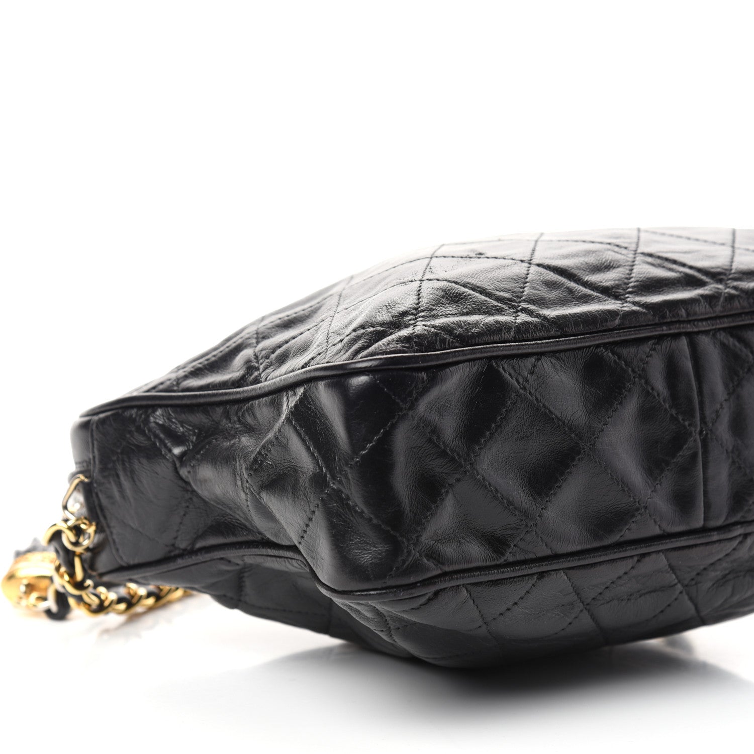 Chanel Lambskin Quilted CC Tassel Camera Case Black 9 of 11
