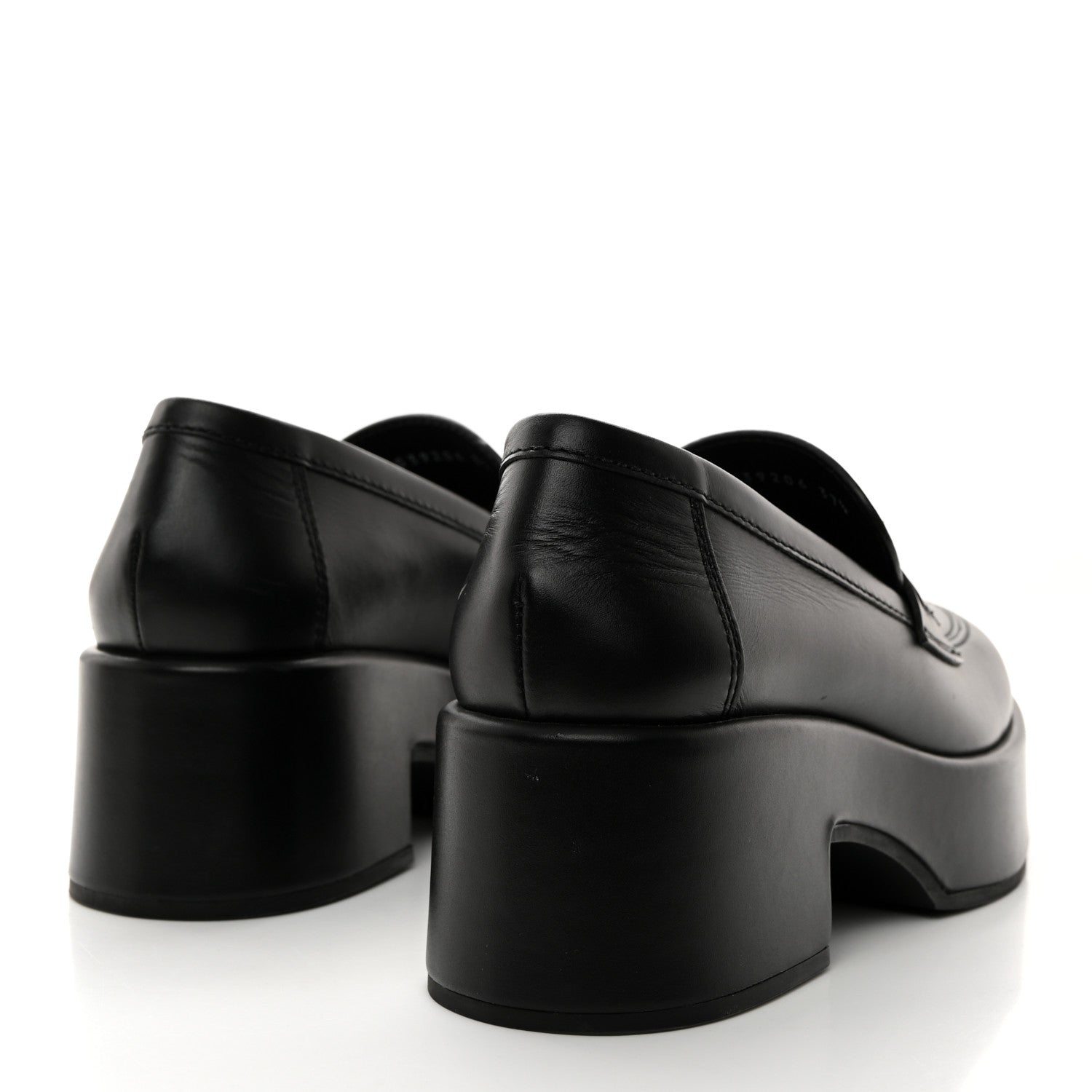 Chanel Calfskin CC Platform Loafers 37.5 Black 4 of 9