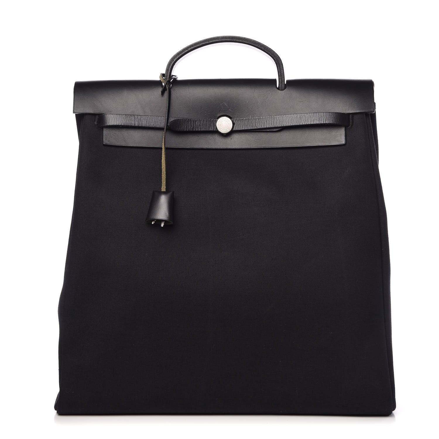 Hermes Toile Vache Calfskin Herbag 39 MM Black 1 of 15