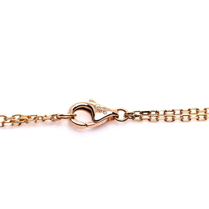Cartier 18K Pink Gold 1 Diamond 1 Pink Sapphire LOVE Necklace 4 of 4