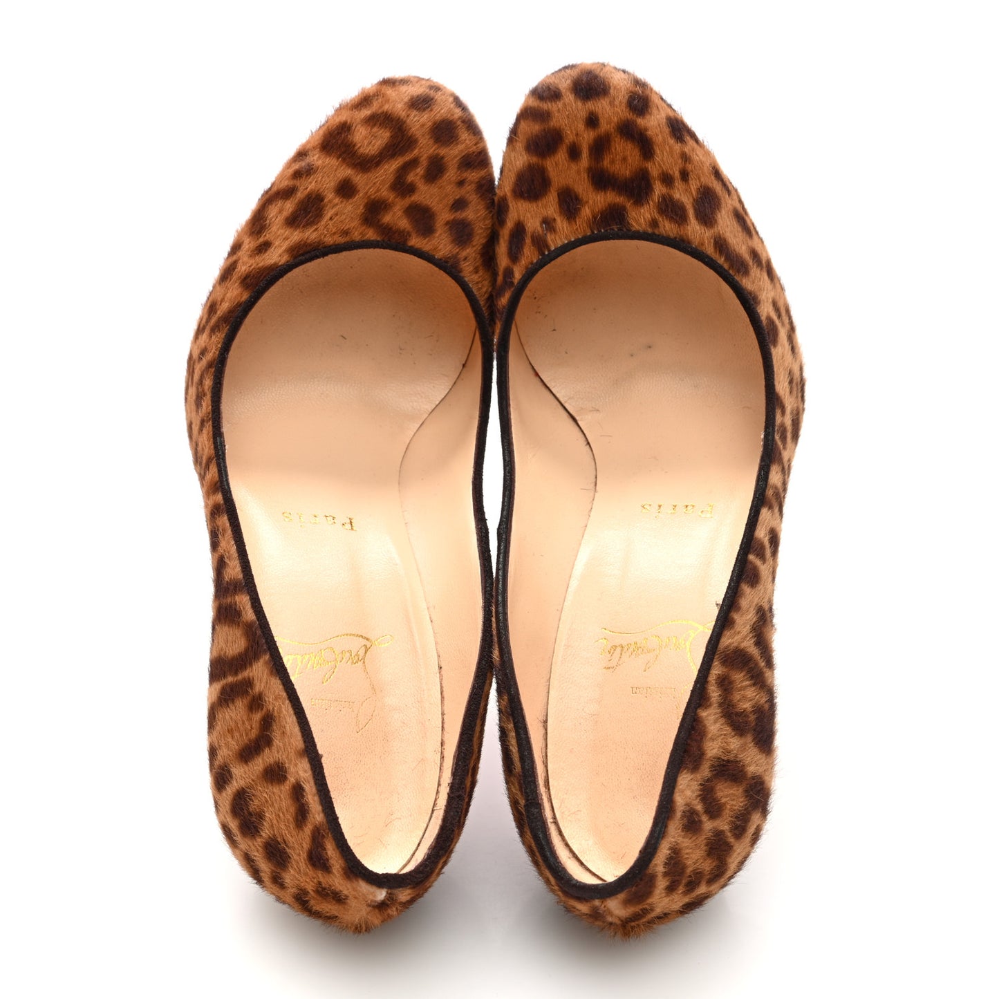 Pony Hair Mini Leopard Print Ron Ron 100 Pumps 37.5