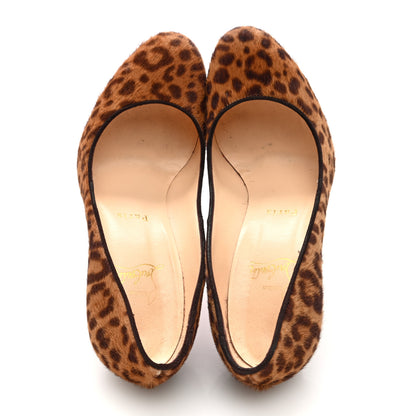 Christian Louboutin Pony Hair Mini Leopard Print Ron Ron 100 Pumps 37.5 2 of 9