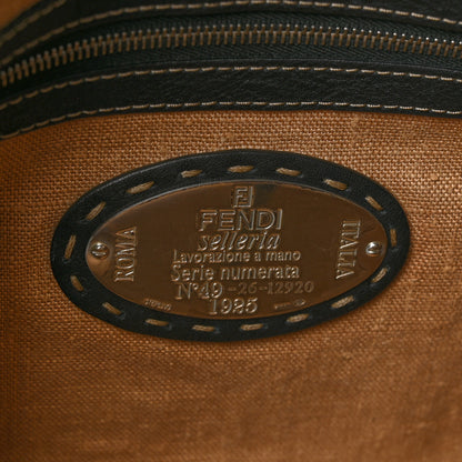 Fendi Cuoio Romano Selleria Medium Linda Satchel Black 6 of 9