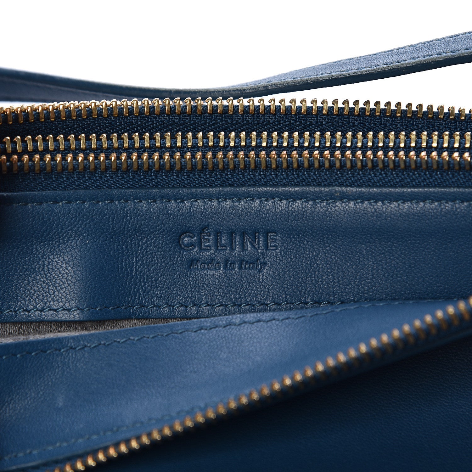 Celine Lambskin Small Trio Crossbody Bag Peacock 8 of 11